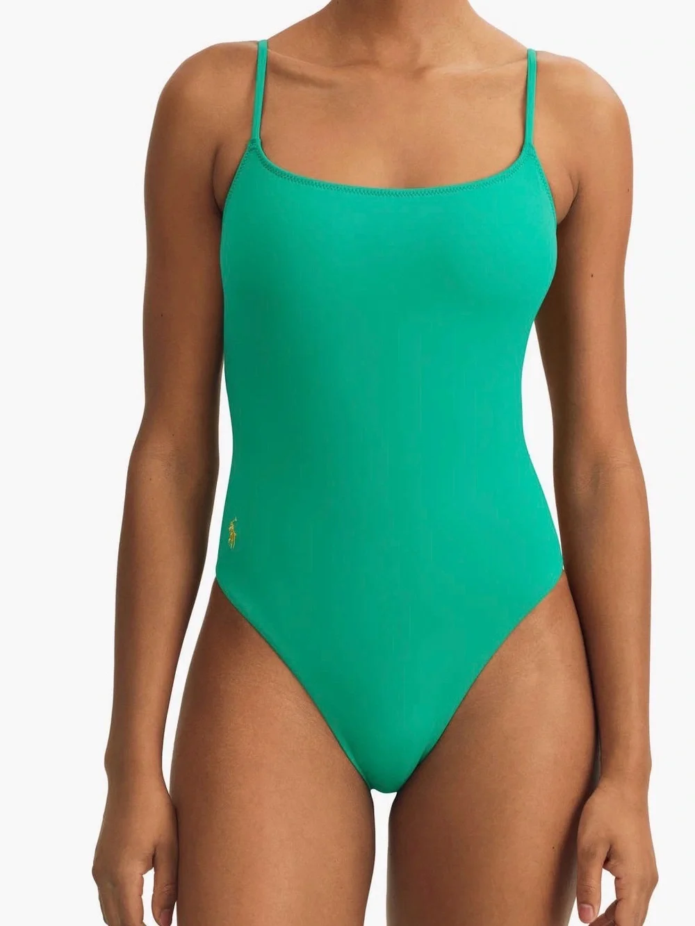 Polo Ralph Lauren NEW Size Medium  Kennedy Low Back One-Piece Swimsuit color Ale
